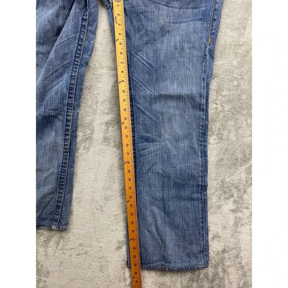 VTG True Religion Men's Jeans 36x30‎ Blue Suede Horseshoe Mid Rise Whisker